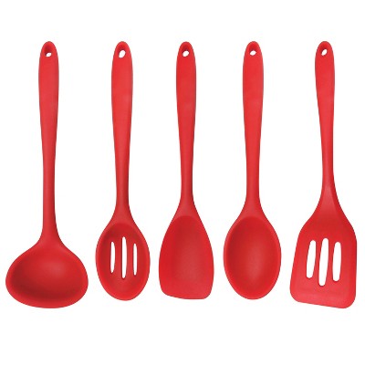 Kaluns Kitchen Utensils Set, 24 Piece Silicone Cooking Utensils, Dishwasher  Safe and Heat Resistant Kitchen Tools, Red