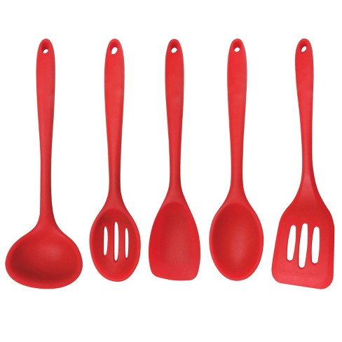Better Houseware 5-piece Silicone Cooking Utensils (red) : Target