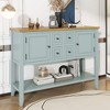 NicBex Console Table Vintage Entryway Table with Ample Storage Narrow Side Table with 4 Small Drawers and Bottom Shelf for Living Room - 2 of 4
