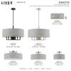 Livex Lighting Dakota 3 - Light Semi-Flush Mount in  Brushed Nickel/Shiny White - 2 of 4