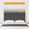 Queen Size Wood Bed Frame, Upholstered Platform Bed with Adjustable Headboard, Sturdy Wooden Slats, No Box Spring Needed, Grey - 4 of 4