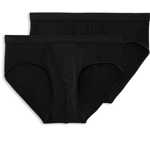 Jockey Men's Elance Microfiber Low Rise Brief - 2 Pack L Black