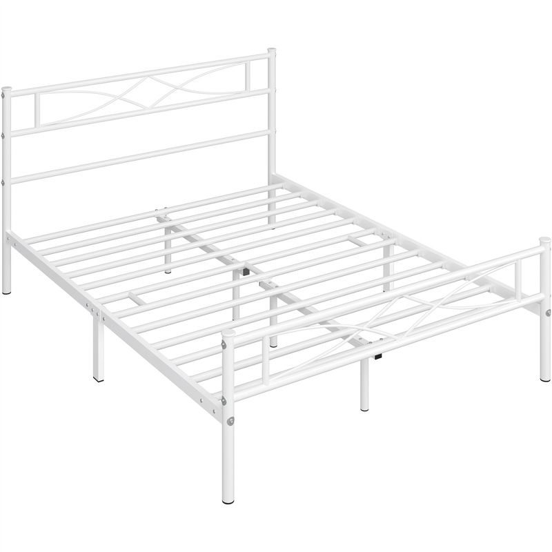 Yaheetech Simple Metal Bed Frame with Curved Design Headboard and Footboard, 1 of 9