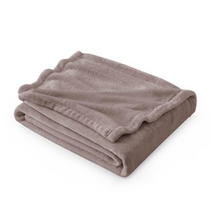 Bedsure | Flannel Blanket Solid 300GSM Soft Fuzzy Plush  Bed Blanket - 1 of 4