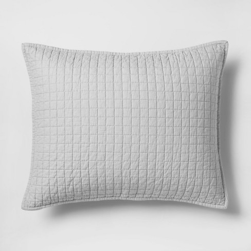 Silver Washed Linen Blend Sham Standard Project 62 Nate
