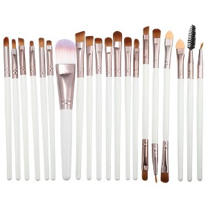 Unique Bargains Travel Makeup Brush Set Eyeshadow Brush Concealer Blusher Brush Faux Fiber 20Pcs - 1 of 4