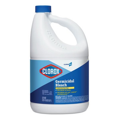 clorox concentrated germicidal bleach, regular, 121 oz bottle
