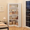 Corner Bookshelf, 71.8'' Farmhouse Corner Bookcase, L-Shaped Bookshelf Large Bookcase, 5 Tier Display Shelf Heavy - 4 of 4
