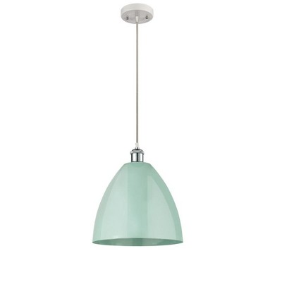 Plymouth Dome - 1 Light Cord Hung Mini Pendant In Industrial Style-14.75 Inches Tall and 12 Inches Wide