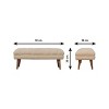 TiramisuBest Contemporary Bench in Silver Metal and Camel Faux Leather, 18.0"L Entryway Bench - 3 of 4