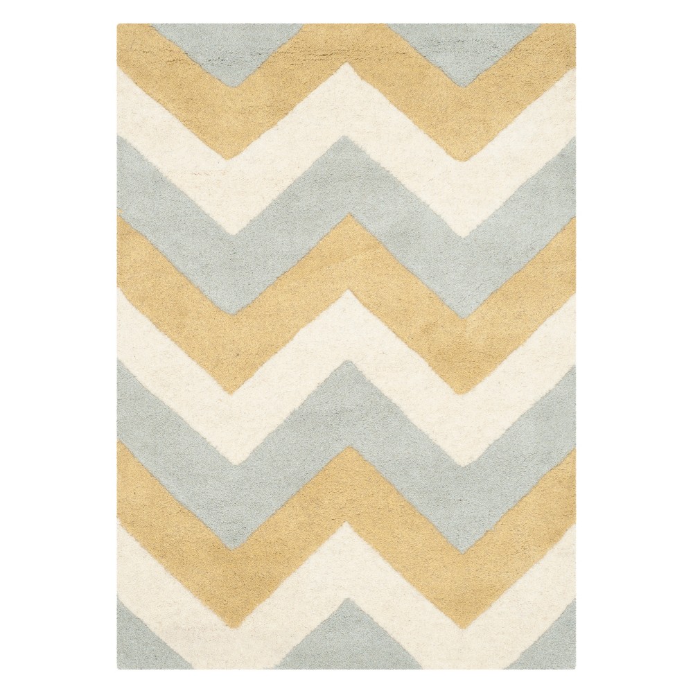 Gray/Gold Classic Tufted Accent Rug - (2'x3') - Safavieh