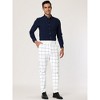 Lars Amadeus Men's Business Plaid Casual Slim Fit Checked Dress Trousers - 3 of 4