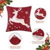 Christmas Pillow Covers 18 x18 Set of 4 Farmhouse Decor Throw Pillow Covers Xmas Tree Hello Winter Holiday Decor Throw Cushion Case for Home Couch - 2 of 4