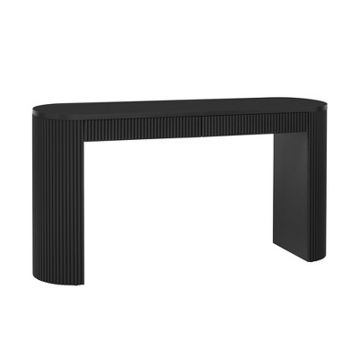 Vynxaria Sophisticated Console Table with Pine Veneer and Vertical Striped,Suitable for Entryway, Hallway, Living Room, Bedroom,Dining room