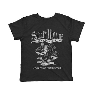 Toddler Funny T Shirts Sleepy Hollow Bed and Breakfast Sarcastic Halloween Graphic Novelty Tee For Young Kids - Crazy Dog Toddler T Shirt For - 1 of 4