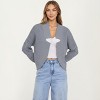 Anna-Kaci Women's Open Front Long Sleeve Knit Fashion Cardigan with Textured Hollow-Out Design - 3 of 4