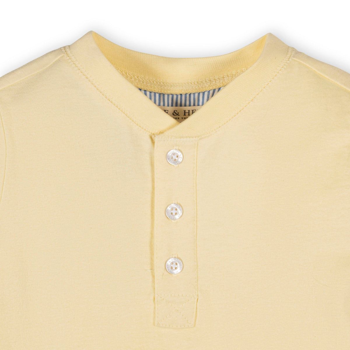 Hope & Henry Boys' Organic Short Sleeve Henley Tee, Kids - thumbnail 3