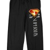 Superman 2025 Kryptonian Heritage Human Upbringing Adult Black Sleep Pajama Pants - 2 of 4