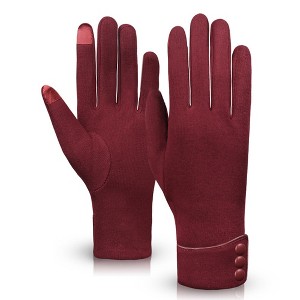 HTUTWOO Winter Gloves for Women, Touch Screen Texting Warm Gloves with Thermal Soft Lining for Outdoor Activities and Cold Weather Commuter - 1 of 4