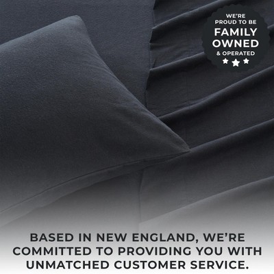 Black Full Size Cotton Flannel Sheet Set