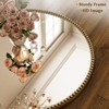 BEAUTYPEAK Round Wall Mirror 24"x24" Antique Beaded Resin Frame Vanity Mirror - 4 of 4