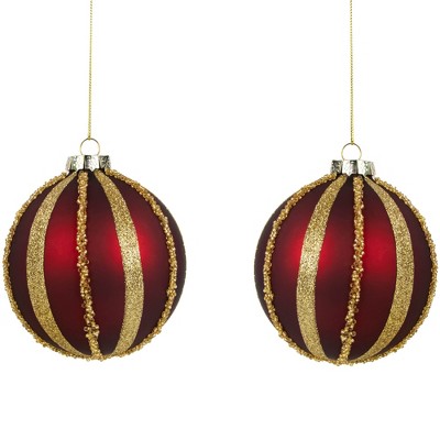 Northlight 4ct Mirrored Glass Disco Ball Christmas Ornament Set 4 - Gold :  Target