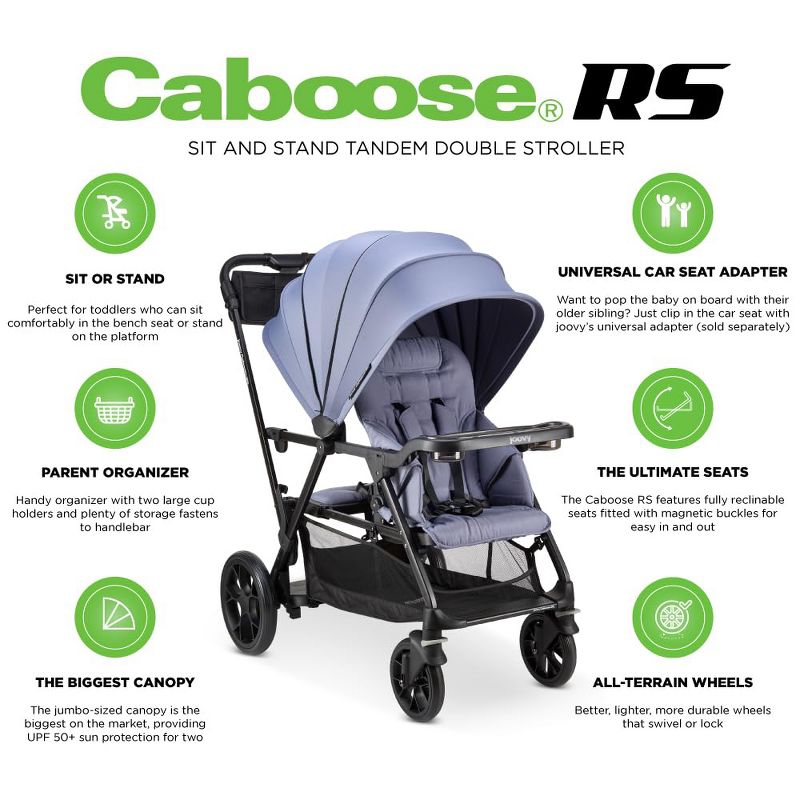 Joovy Caboose RS Premium Sit And Stand Double Stroller, 2 of 5