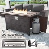 ALAULM Outdoor Patio Furniture Set Outdoor Sectional Rattan Sofa Set Brown Manual Wicker Patio Conversation Set with Cushions - 4 of 4