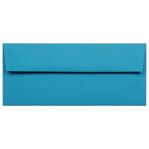JAM PAPER #10 Business Colored Envelopes - 4 1/8 x 9 1/2 - Blue Recycled - 100/Pack - 1 of 1