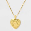 14K Gold Dipped Heart Charm Initial Necklace - A New Day™ Gold - 2 of 4