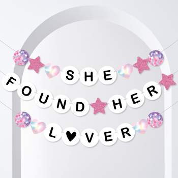 Big Dot of Happiness She Found Her Lover Banner, Eras Bachelorette Party Decorations, Large Bridal Shower Friendship Bracelet Banners, 28 Pieces