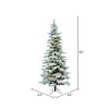 Vickerman Flocked Utica Fir Slim Artificial Christmas Tree PreLit - 3 of 4