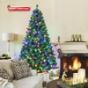 6ft Pre-Lit Artificial Christmas Tree w/ 250 Multi-Color LED Lights and 1060 PVC Branch Tips - 3 of 4