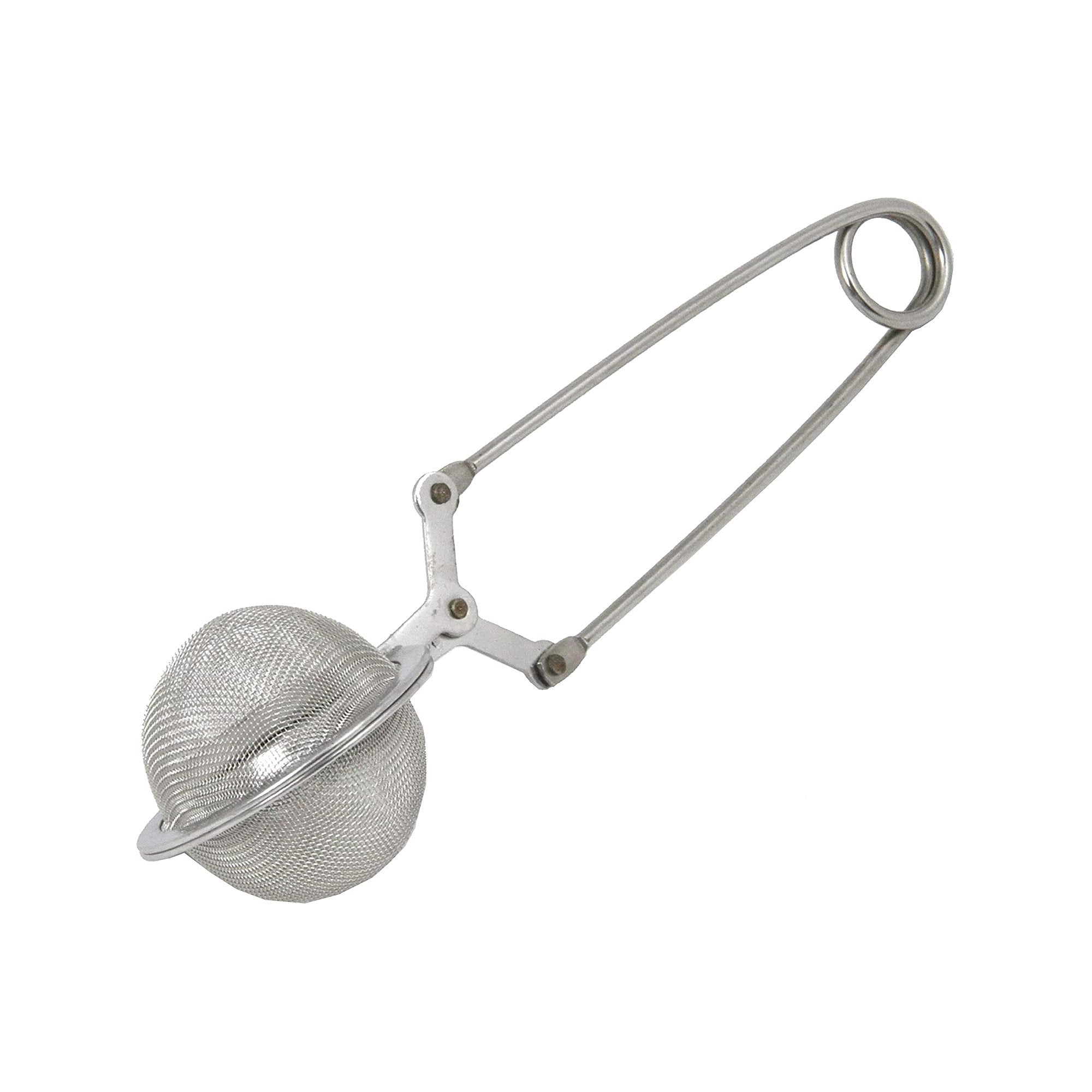 Chef Craft Stainless Steel Snap Mesh Ball Tea Infuser - Loose Leaf Tea Filter Strainer with Handle 1-pack