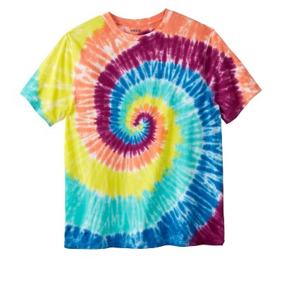 Kingsize Men's Big & Tall Lightweight Tie-dye Crewneck Tee - Tall - 8xl ...