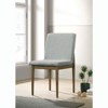 NicBex Set of 2 Dining Chair with Backrest & Solid Wood Legs Upholstered Fabric Dining Room & Kitchen Furniture,Gray - 2 of 4