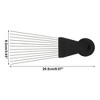 Unique Bargains Women's Metal Hair Pick Afro Comb Hairdressing Styling Tool 8.07"x3.03" Black 2 Pcs - 3 of 4