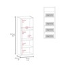 SEVOBAL Bathroom Storage Cabinets Medicine Cabinet Single Door with Interior and Open Shelves for Bathroom, Black, 10.04"*11.81"*32.17" - 3 of 4