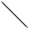 Chisel Stainless Steel Polished Black Braided Leather 8.5" Bracelet - 4 of 4