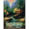 Manual Woodworkers and Weavers Creekside Trail Tapestry Throw Blanket 50"x60", Cotton, Scenic Nature Path with Inspirational Verse - 2 of 3
