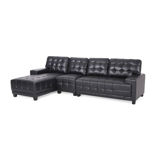 Harlar Contemporary Faux Leather Tufted