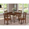 HomeStock 5-Pc Mahogany Finish Solid Wood Top - Dining Room Set with Dropleaf - Seats 4 - 2 of 4