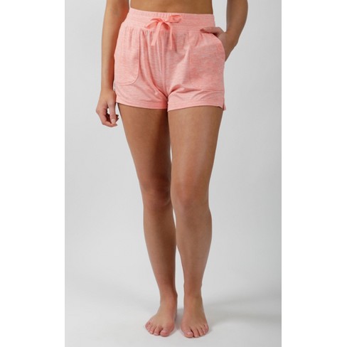 90 Degree By Reflex Super Soft Cationic Heather Lounge Shorts Heather Shell Pink XX Large