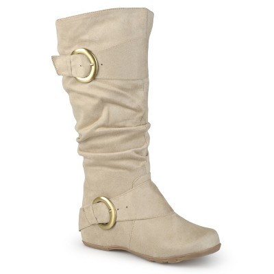 Journee Collection Wide Calf Women's Jester-01 Boot Stone 9.5 : Target