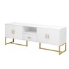 TIRAMISUBEST Modern TV Stand for TV up to 70 Inches, 4-Door Storage Cabinet with 1 Drawer and Anti-tip Device - 4 of 4