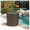 Keaton Wicker Barrel Side Table: Weather-Resistant, Aluminum Frame - Christopher Knight Home - 4 of 4
