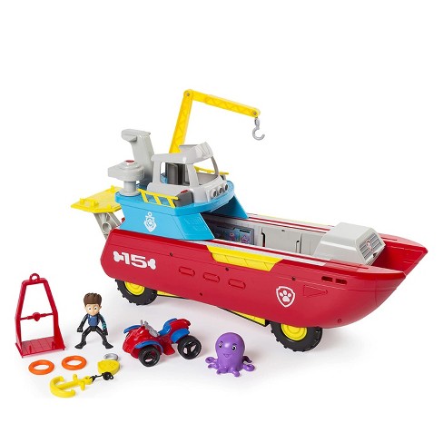 Nickelodeon Paw Patrol Sea Patroller Transforming Ocean To Land Vehicle With Lights, Sounds, And Ages 3 And Up :