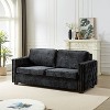 NicBex Modern Convertible Sleeper Chair,Folding Sofa Bed with Wooden Frame,Couches Covered in Chenille Fabric for Living Room,Black - 3 of 4