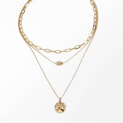 Women's Layered Gold-Tone Chain Necklace Set - Cupshe