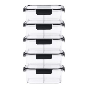REGALWOVEN Leakproof Good-Grade Plastic Airtight Multi-Use Food Container 5 Pcs - 1 of 4